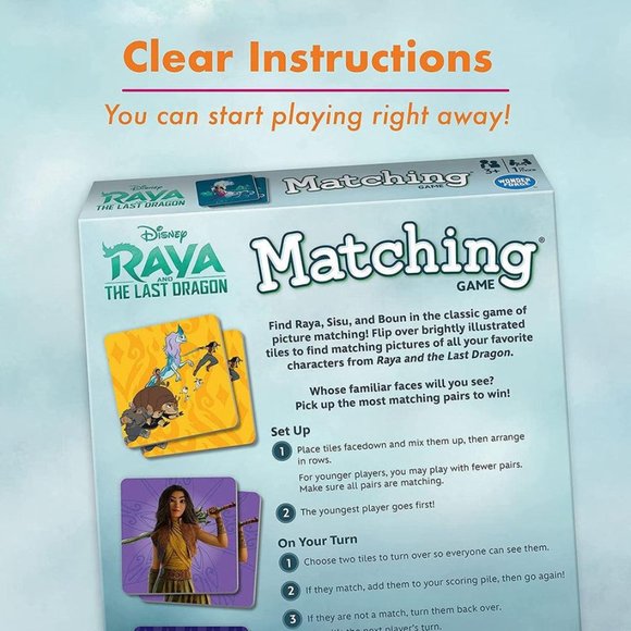 Raya & The Last Dragon Matching Game NWT - Picture 4 of 14